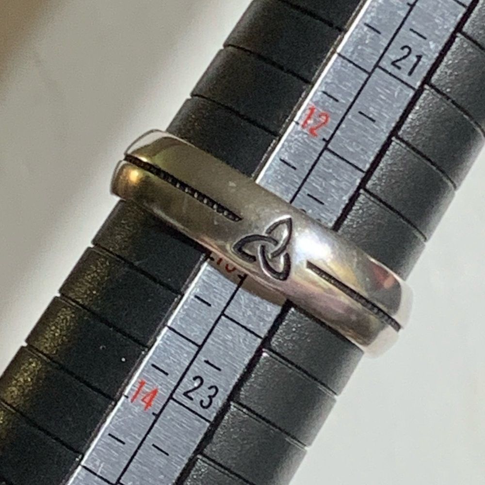 Celtic Triangle Sterling Silver Band Ring Size 13